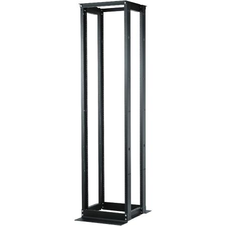 77" x 19" 30"D Double Equipment Rack, Black
