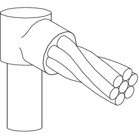 2/0 Stranded to 3/4" Gnd. Rod