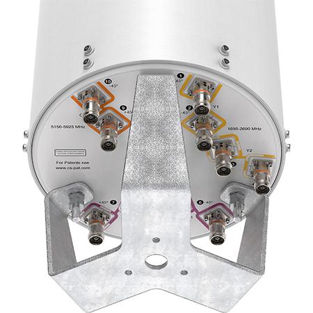 4x 1695 - 2690, 4x 3300 - 4200, 2x 5150 - 5925 MHz Small Cell Antenna with 10x 4.3-10 Female Connectors