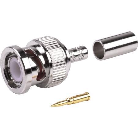 50 Ohm BNC Male Straight Crimp Connector