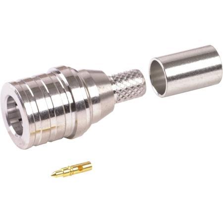 QMA Male Straight Crimp Connector for RG58, RG141, and LMR®-195 Cables