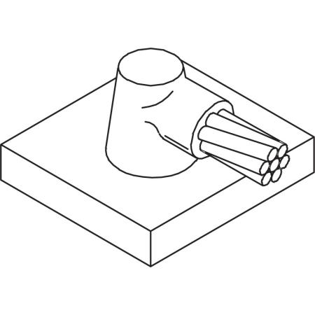 Cable to Steel Horizontal Bend 2/0 Solid