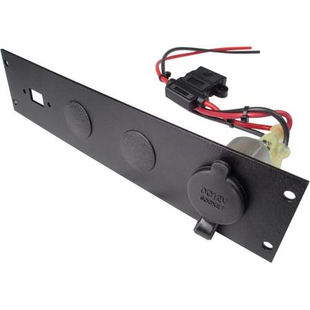 Lighter plug outlet with 1 USB cut out