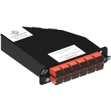 LazrSPEED Keyed Module, 24 LC ports, orange