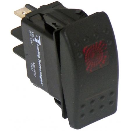 Black Paddle Type Rocker Switch, 20 Amps, 18 Volt