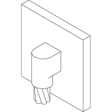 Cable to 1 in Vert Steel Pipe, #2 Solid
