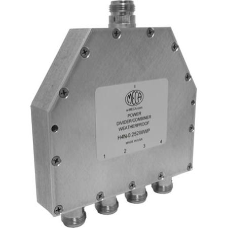 5-500 MHz four-way power combiner/splitter.