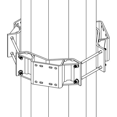4' Microwave Antenna Dual Ring Mount Kit