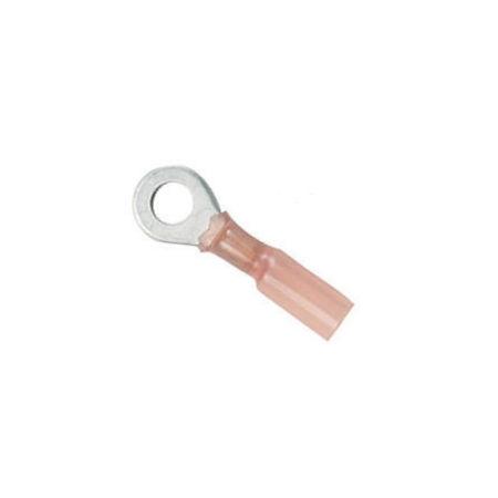 Ring Terminal Heatshrink 8 gauge,1/4" stud/100 pk
