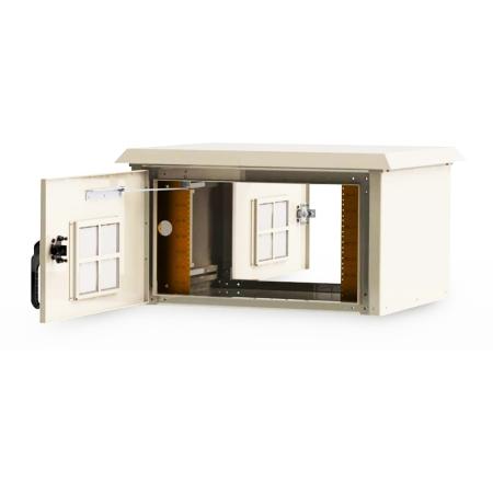 16Hx30Wx25D in (1) Bay Outdoor Cabinet, Cream