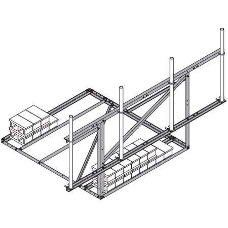 7' Face Non-Penetrating Rooftop Sector Frame Mount