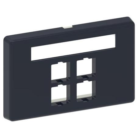 M4CA Type Adjustable Furniture Faceplate, black