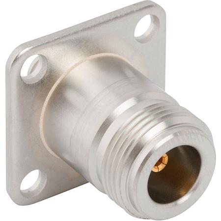 SMA Female to N Female Adapter w/ 4-hole flange, 7 GHz