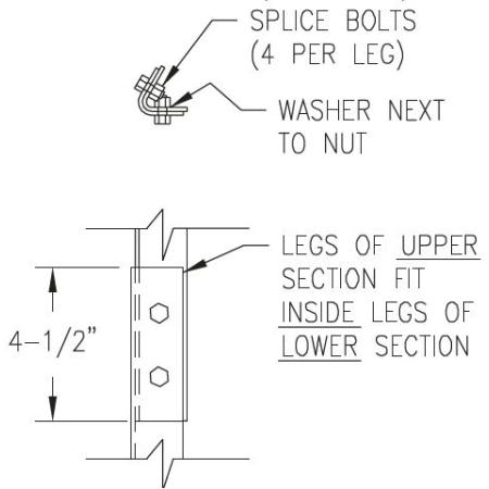 Splice Bolt Kit for section #13 to Anchor Stub #14