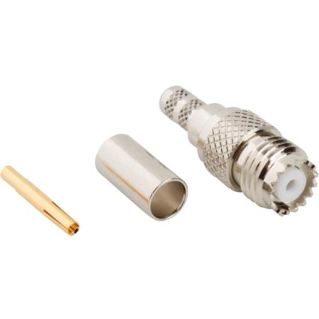 50 Ohm Mini-UHF Female Straight Crimp Connector for RG-58