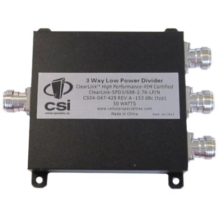 698-2700 MHz ClearLink Low PIM 3-Way Power Divider