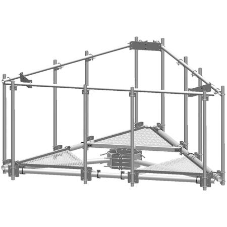Upper Support Rail Kit for platforms, 12ft face