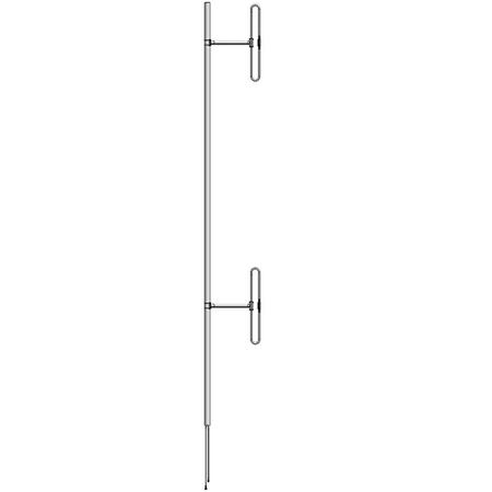 138-174 MHz, 1 Dipole, 2dBd, Dual, Offset