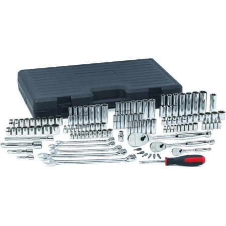Socket Set,Metric,SAE, 118 pc