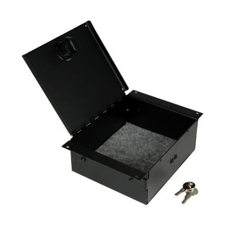 6in Pocket W/Hinged Lid & Lock, 2.5in D