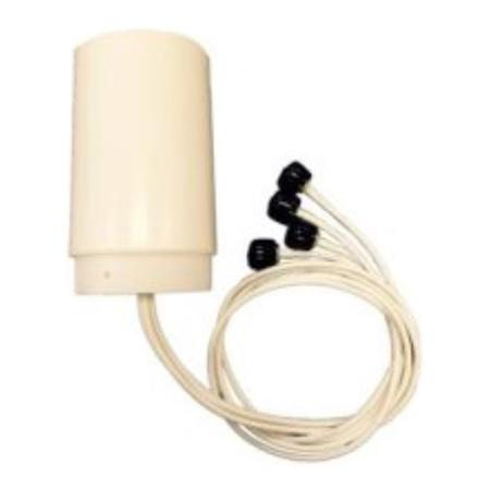 2.4 - 5 GHz 6 dBi Wi-Fi Light Pole Omni Antenna with 4 RPTNC Male Connectors