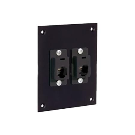 Universal Sub-Panel Black, 2 Couplers, RJ11 (6x4)