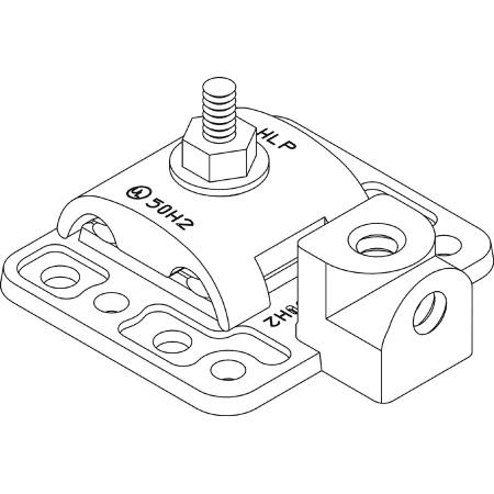 5/8" copper parapet base for 2" of clearance