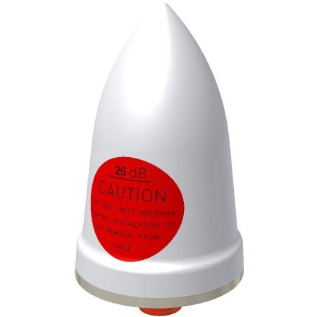 1575 MHz 3.5 dBic Timing Antenna, 26dB Amplifier