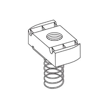 Channel Nuts (Spring), 5/8"-11 Thread, 1/2" Nut