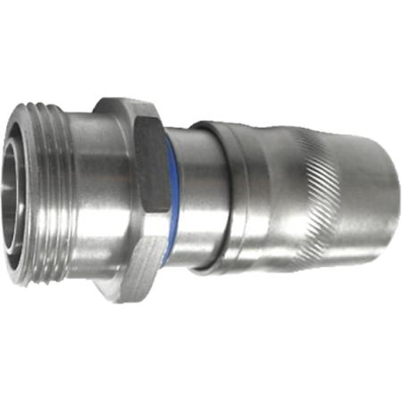 4.3-10 Female Connector for 1/2 in Annular Plenum Cable, 50 Ohm, DC – 6 GHz