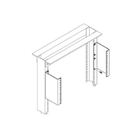 Rack standoff bracket, 6-15/16 H, flat black
