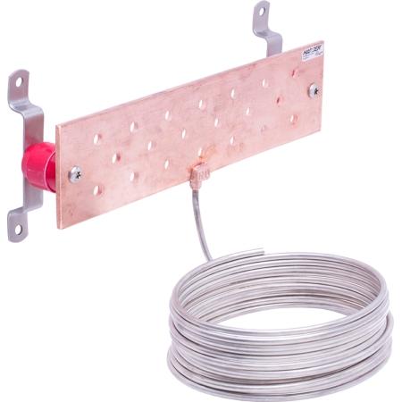 1/4" x 4" x 12" Ground Bar with Tail