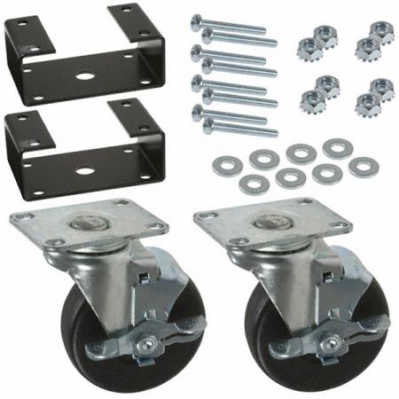 Casters Ball-Bearing with Locking Brake.