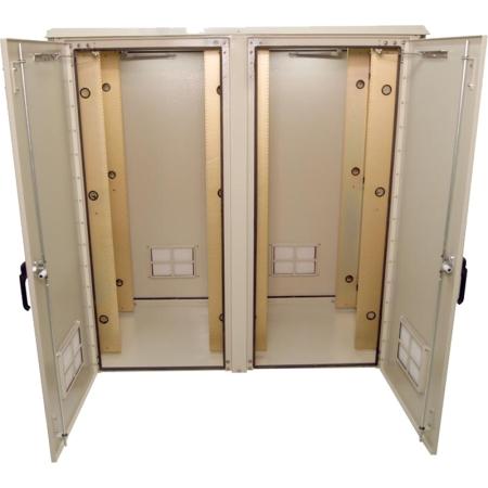 78Hx59Wx42D in 2-Bay Outdoor Enclosure(Unpainted)