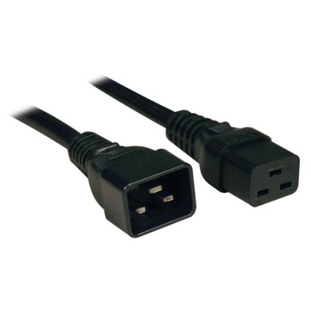 6' HD Ext Cord, 15A, #14 IEC-320-C19 - IEC-320-C20