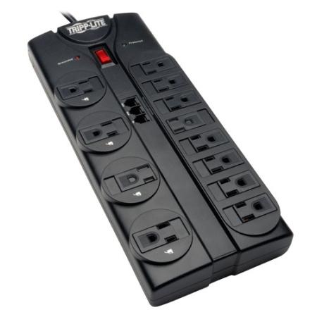 8' Protect It! 12-Outlet Surge Protector Tel/Modem