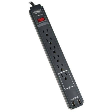 6' TAA Protect It! 6-Outlet Surge Protector 2xUSB