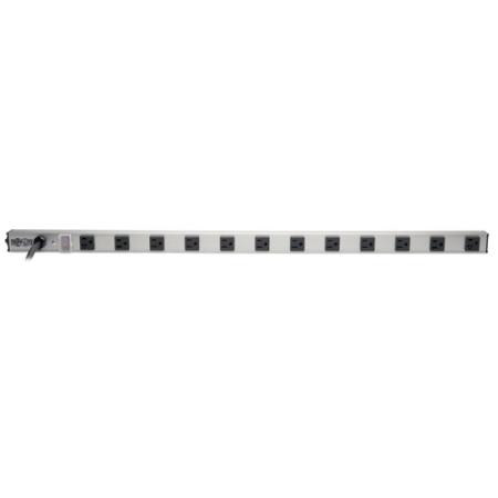 15' 12-Outlet 10-15A&2-20A Power Strip, Surge Prot