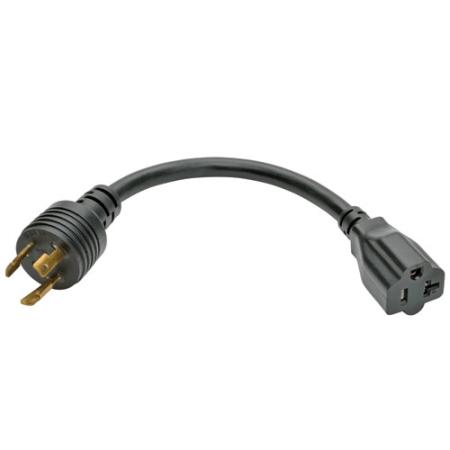 6" HD Power Cord 20A #12 L5-20P - 5-15/20R Locking