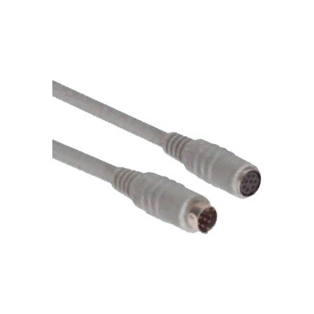 10' Molded Extension Cable, Mini DIN 8 Male/Female