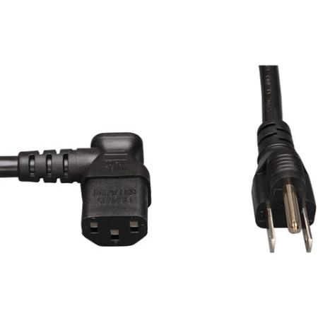 6' AC Power Cord, 5-15P to C13 Left Angle
