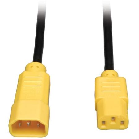 4' AC Power Cord, C14 to C13, Yellow
