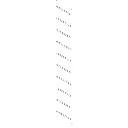 10' Solid Round Ladder Section