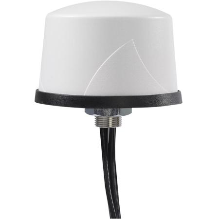 3 Port Mobile Antenna; 2-LTE, GNSS.  Round, White