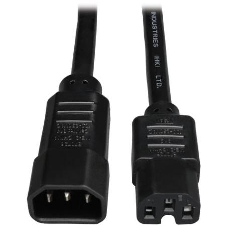 10' AC Power Cord, C14 to C15, 14AWG 250V