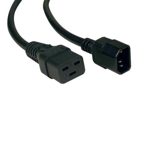 10' AC Power Cord C19 to C14 3x14ASWG 100-250V 15A
