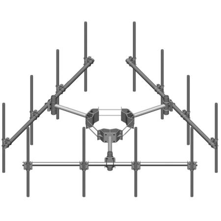 12'6" Monopole Platform w/ (12) 2-3/8" x 96" Pipes