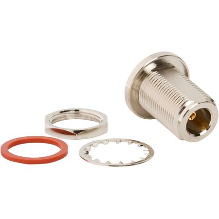 Adapter, N Female to SMA Female Bulkhead, 50 Ohms