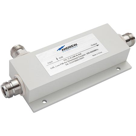 555 - 6000 MHz 6 dB Air Directional Coupler with N Female Connectors, White