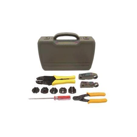 10-Piece Coaxial Crimp Kit including 5 dies